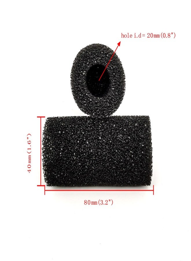 IAFVKAI 6X Pre-Filter Sponge for Aquarium Shrimp Fry Fish Tank Filter Pump Prefilter Sponge Replacement Foam Cover 3.2 X 1.6 Inch with 0.8" Hole Diameter - Image 2
